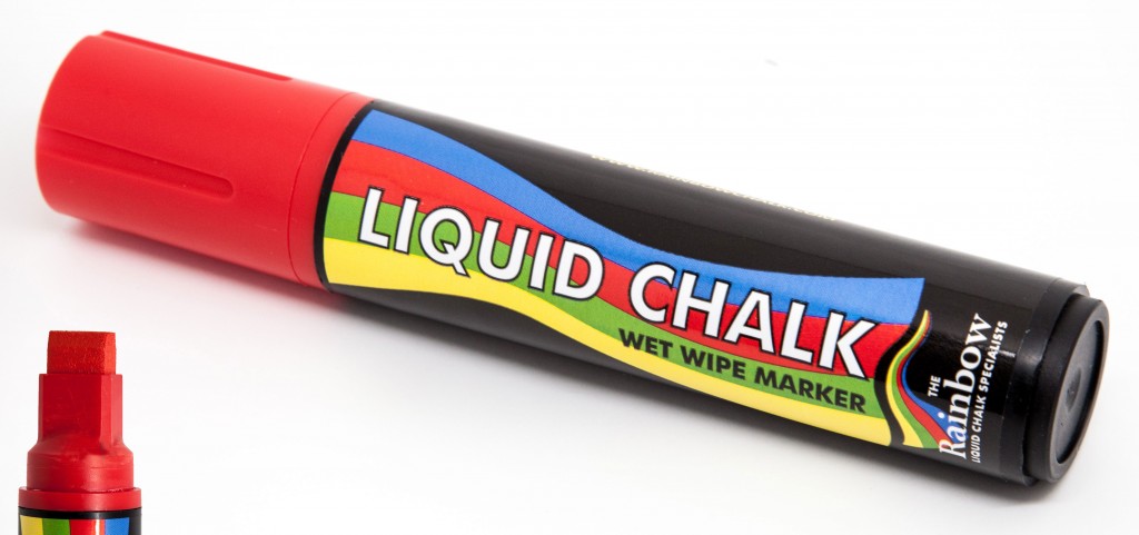 Cohas Wet-Wipe Bright Orange Liquid Chalk Marker with Reversible Tip