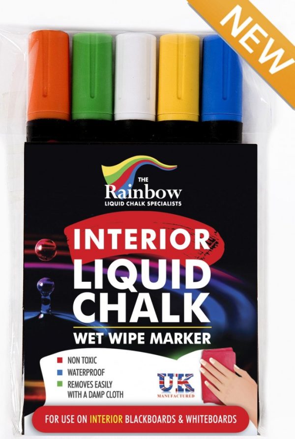Pack of 5 Multi Chalk Pens
