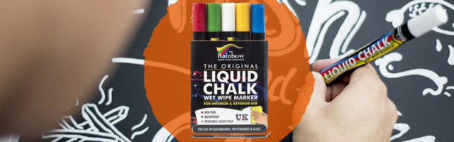 Rainbow Chalk Markers Glass Pen - 5 Pack Assorted for Writing on Windows & Glass