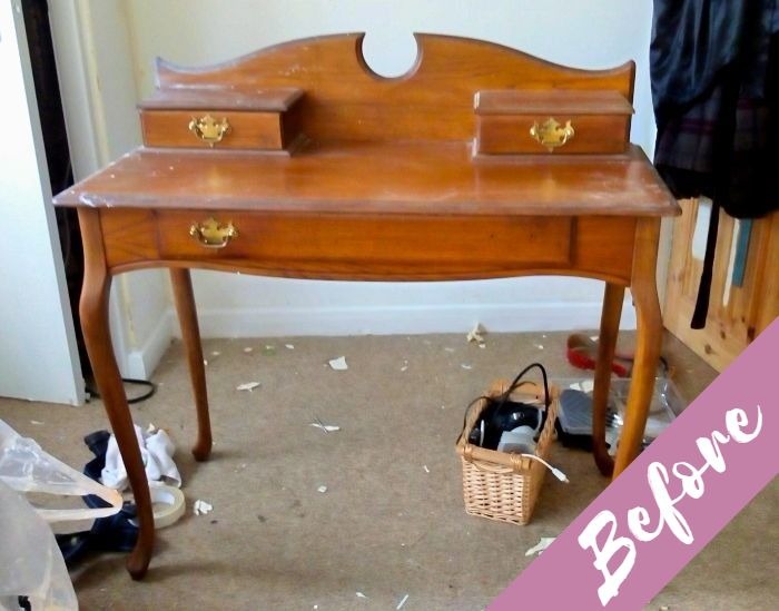 Shabby Chic Dressing Table BEFORE